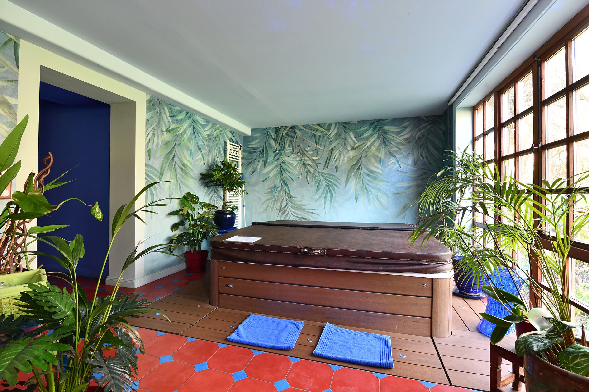 Espace bien-être du gîte Au fil de l’eau avec spa